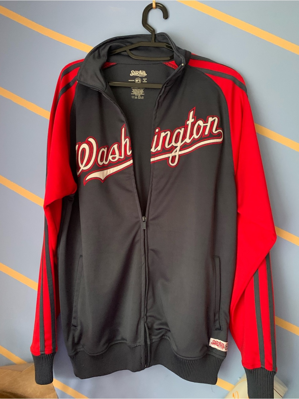 Stitches Navy & Red Athletic Pullover